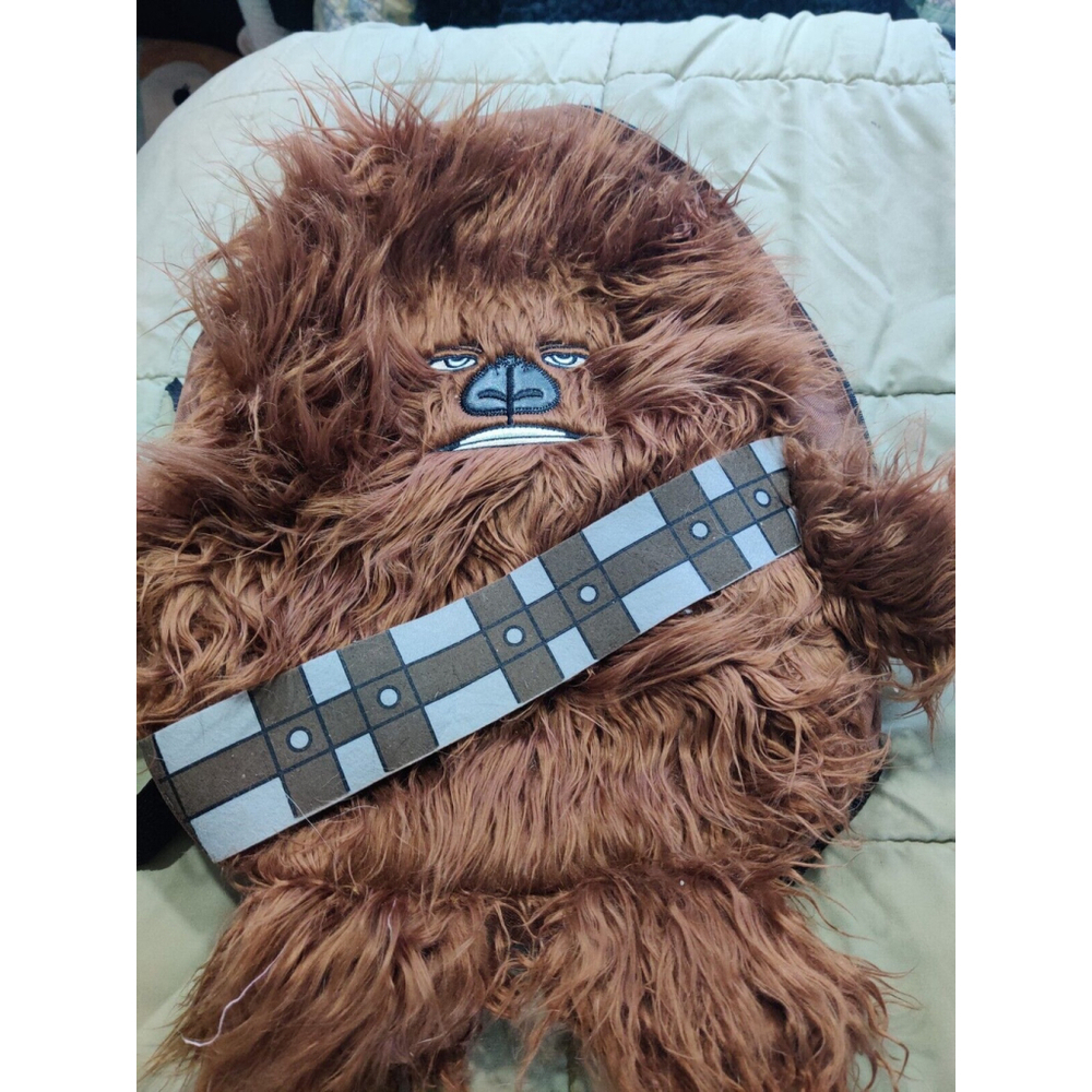 Chewbacca Backpack 16” Furry STAR WARS Back To School CHEWIE